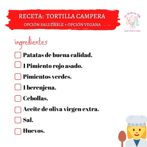 Tortilla Campera (opción saludable + opción vegana)